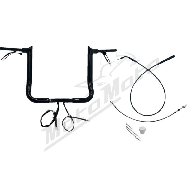 FAT BAGGERS INC. Pointed Top Handlebar Kit Black 91.5x35.5cm Harley Davidson FLHLT / FLHX / FLHXSE 1923-1977 23-26