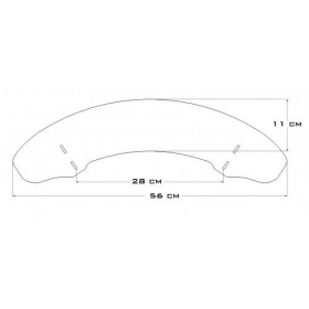 MOTOSHIELDS Universalus stiklas / deflektorius 560x110 mm