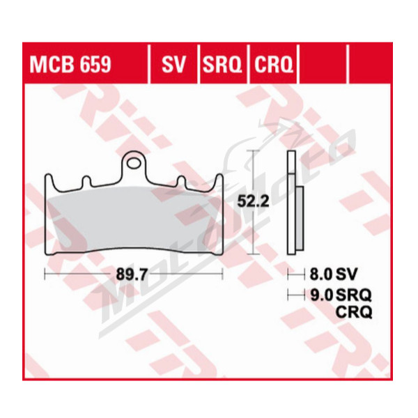 TRW KH188 sinter track Brake Pads Kawasaki / Suzuki 600-1400cc 94-07