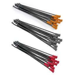 KITE Rear Wheel Spoke And Nipple Replacement Kit Black 18" 12vnt.