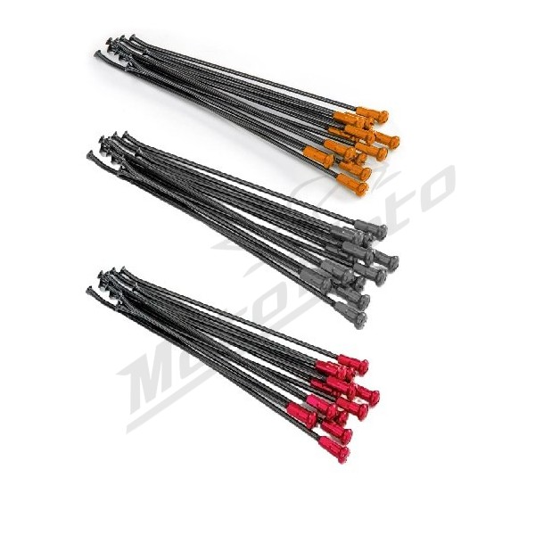 KITE Rear Wheel Spoke And Nipple Replacement Kit Black 18" 12vnt.