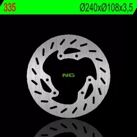 NG BRAKES 335 Front / Rear Round Fixed Brake Disc DERBI SENDA 50 00-06