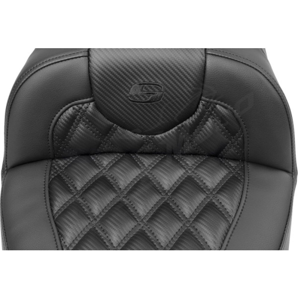 SADDLEMEN Roadsofa Extended Carbo Fiber Seat Harley Davidson FLHX / FLTRX / FLHXU / FLTRXSE 1923-1977 23-25 
