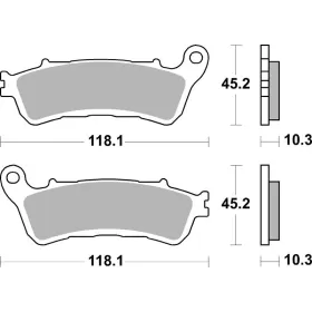 BREMBO Sintered Stabdžių trinkelės Honda GL 1800cc 18-25