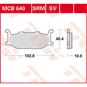 TRW SRM serijos stabdžių trinkelės Yamaha XP / YP 400-500cc 01-06