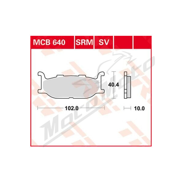 TRW SRM serijos stabdžių trinkelės Yamaha XP / YP 400-500cc 01-06