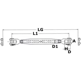 Osculati S.S turnbuckle 10mm