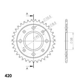 JT / Supersprox Rear sprocket 212/214.35