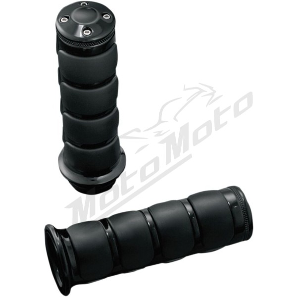KURYAKYN ISO Black Grips Ø25.4mm Kawasaki / Suzuki / Victory / Yamaha 650/1900 87-25 