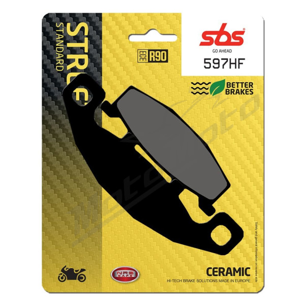SBS HF Street Ceramic Organic Brake Pads Hyosung / Kawasaki / Suzuki 125-1100cc 87-07
