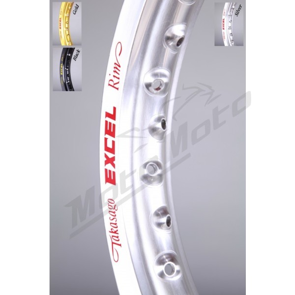 Rear rim Excel 19x1.85 BLACK 36H Kawsaki / Suzuki / Yamaha / Honda / Fanatic 125/610 89-26  