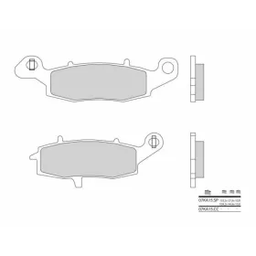 "BREMBO Street" sukepinto metalo stabdžių trinkelės KAWASAKI VULCAN 900-1700 00-17