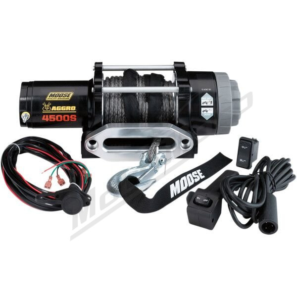 MOOSE OFFROAD- SNOW Aggro Winch Synthetic Rope 2041 kg Arctic Cat / Can-Am / Honda / John Deere / Kawasaki 250-1000cc 87-25