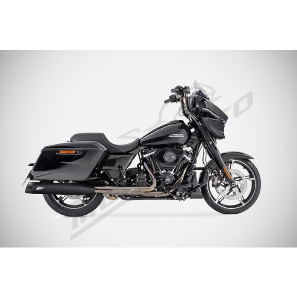 ZARD 4.33 Inches Slash-Cut Slip-Ons Mufflers Harley Davidson FLHR / FLHRC / FLHTK / FLHX 1450-1800cc 06-16