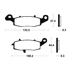 TECNIUM Sintered Metal Brake Pads MTR204 Suzuki / Kawasaki 500/1500 89-24