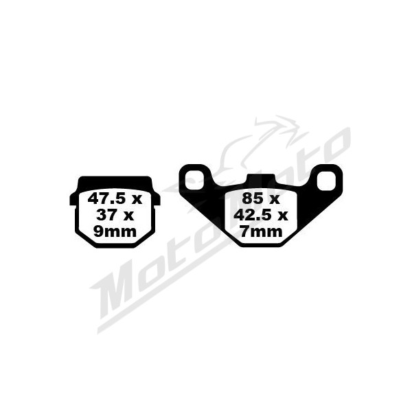 EBC SFA Brake Pads ADLY / AEON / APPRILIA / BENELLI / CPI / GENERIC / HYOSUNG / KEEWAY / KREIDLER / MALAGUTI / MZ / PEUGEOT / SUZUKI / SYM / TBG / VECTRIX / ZERO 50-350cc 89-24