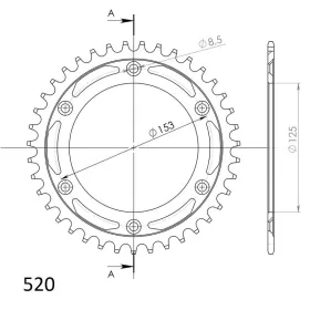 Supersprox / JT Rear sprocket 210.39T Honda CRF230L 08-10