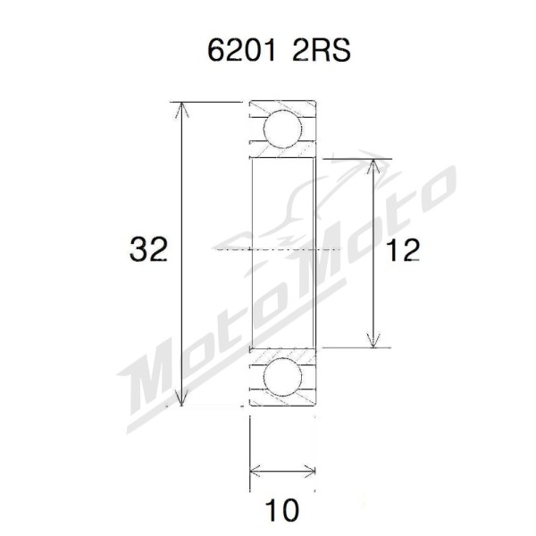BLACK BEARING B3 Bearing 12x32x10 mm