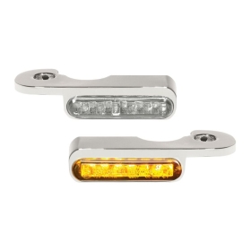 HEINZ BIKES LED Handlebar Turn Signals Chrome Harley Davidson FXDBP / FXSE / FXSBSE / FXSBSE2 1690/1800 13-17