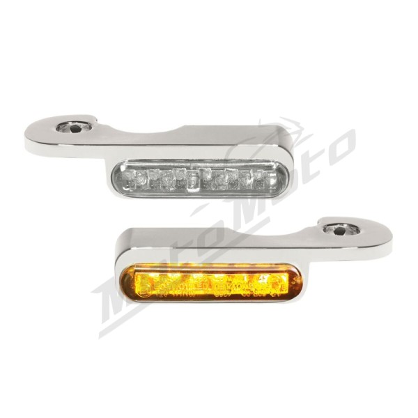 HEINZ BIKES LED Handlebar Turn Signals Chrome Harley Davidson FXDBP / FXSE / FXSBSE / FXSBSE2 1690/1800 13-17