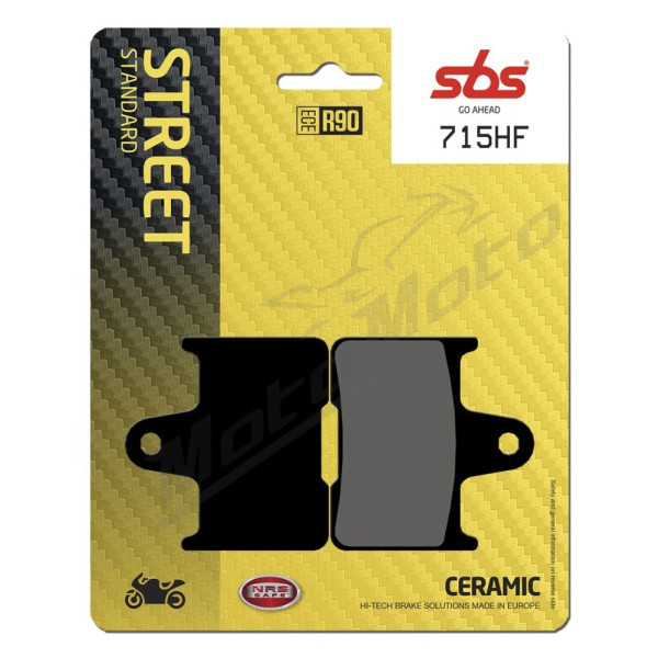 SBS HF Street 715HF Ceramic Organic Brake Pads Honda / Kawasaki / MZ 750-1400cc 96-19