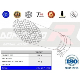 Duslintuvo bakelis Dominator Megaphone GP3 YAMAHA YZF R6 2006-2016