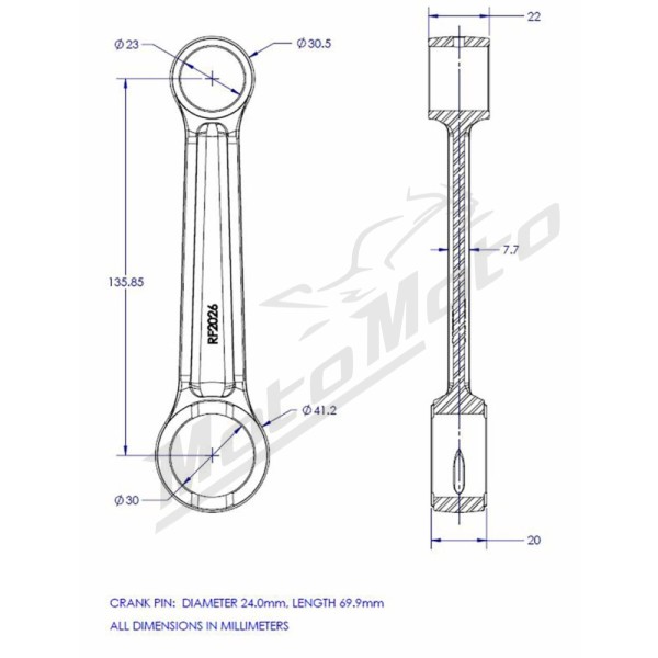 VINTCO Connecting Rod Kit Suzuki RM 370-400cc 76-78