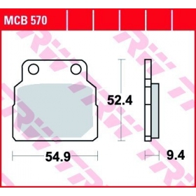 STABDŽIŲ TRINKELĖS TRW MCB570 STANDARD