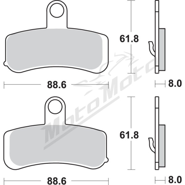 SBS 53H.HS Sintered Metal Brake Pads Harley Davidso FLD / FLHRC / FLS / FXD / FXDF 1584-1800 08-17