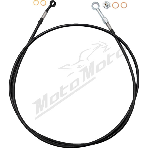 FAT BAGGERS INC. EZ Install Brake Line Black 160cm Harley Davidson FLHXSE / FLHXU / FLHXSE / FLHXL 1923-1977cc 23->