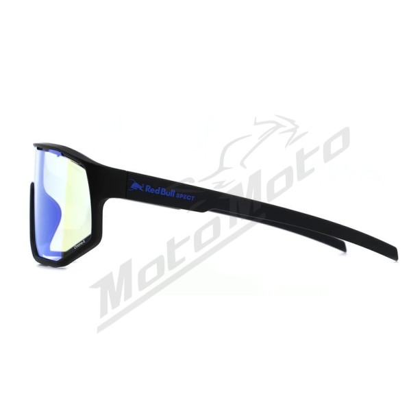 Spect Red Bull Dash Pro Sunglasses Soft Black w Photochromic Blue Mirror lens