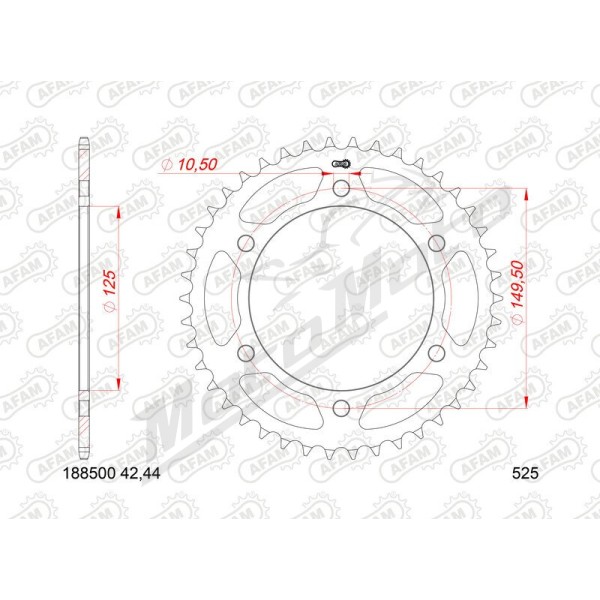 AFAM Chain Kit 525XMR3 14/44 BENELLI TRK 502 X 2018-2025