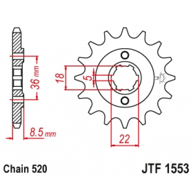 Front sprocket JTF1553