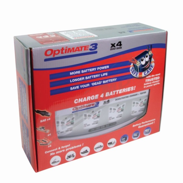 TECMATE OptiMate 3 x 4 Akumuliatoriaus pakrovėjas