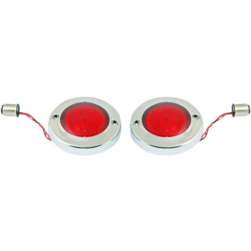 CUSTOM DYNAMICS ProBEAM® Flat Bezel Rear LED Turn Signals Harley Davidson FLHR / FLHRC 1340-1750cc 86-22