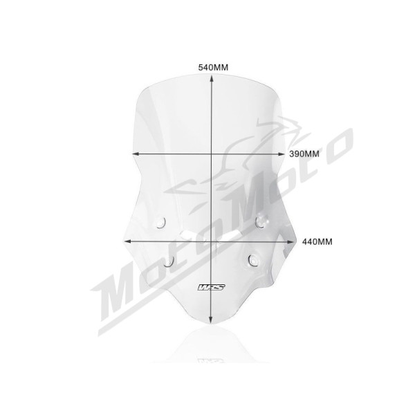 WRS Caponord Priekinis stiklas Skaidrus Honda CB 500X 16-24