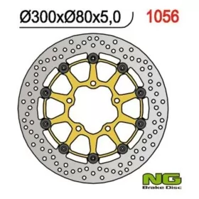 NG BRAKES 1056 Round Floating Brake Disc KAWASAKI ER-6 F / ER-6 N / NINJA 1000 SX / ZX-10 R / ZX-6 R / ZX-6 RR / VERSYS / Z 600-1000 04-23