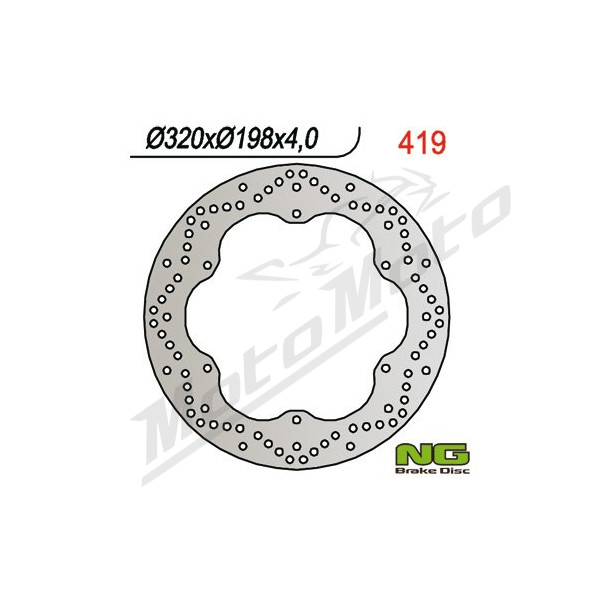 NG BRAKES Priekinis fiksuotas stabdžių diskas 320mm Yamaha XJ 900cc 95-03