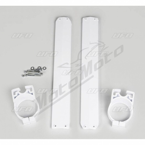 UFO Fork Guards Yamaha YZ 125-490cc 1989 White