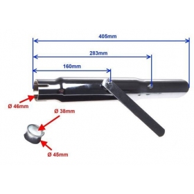 Universal exhaust (length 405mm) Ø 45-38mm