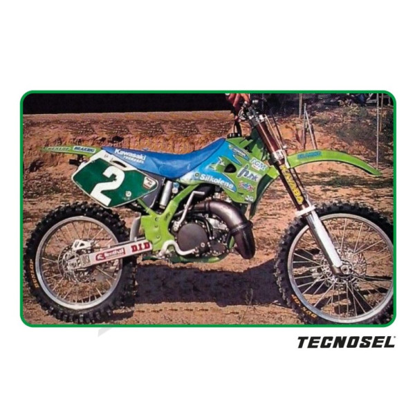 TECNOSEL Seat cover and sticker set Kawasaki KX 125-250 94-98