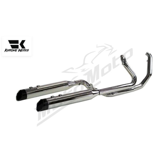 KHROME WERKS 2-into-1-into-2 Dominator-SR Išmetimo sistema Harley Davidson FLH / FLHFB / FLHR / FLHRC / FLHRXS / FLHTK / FLHX / FHXSE / FLI / FLTRK / FLTRU 1750-1977 17-26