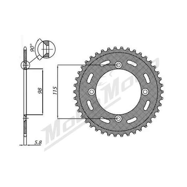 SUNSTAR SPROCKETS Steel Rear Sprocket Husqvarna / KTM 60-65 98-22
