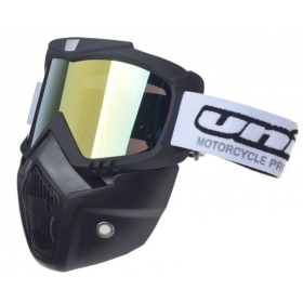 Off Road Goggles with mask UNIT (gold lens)