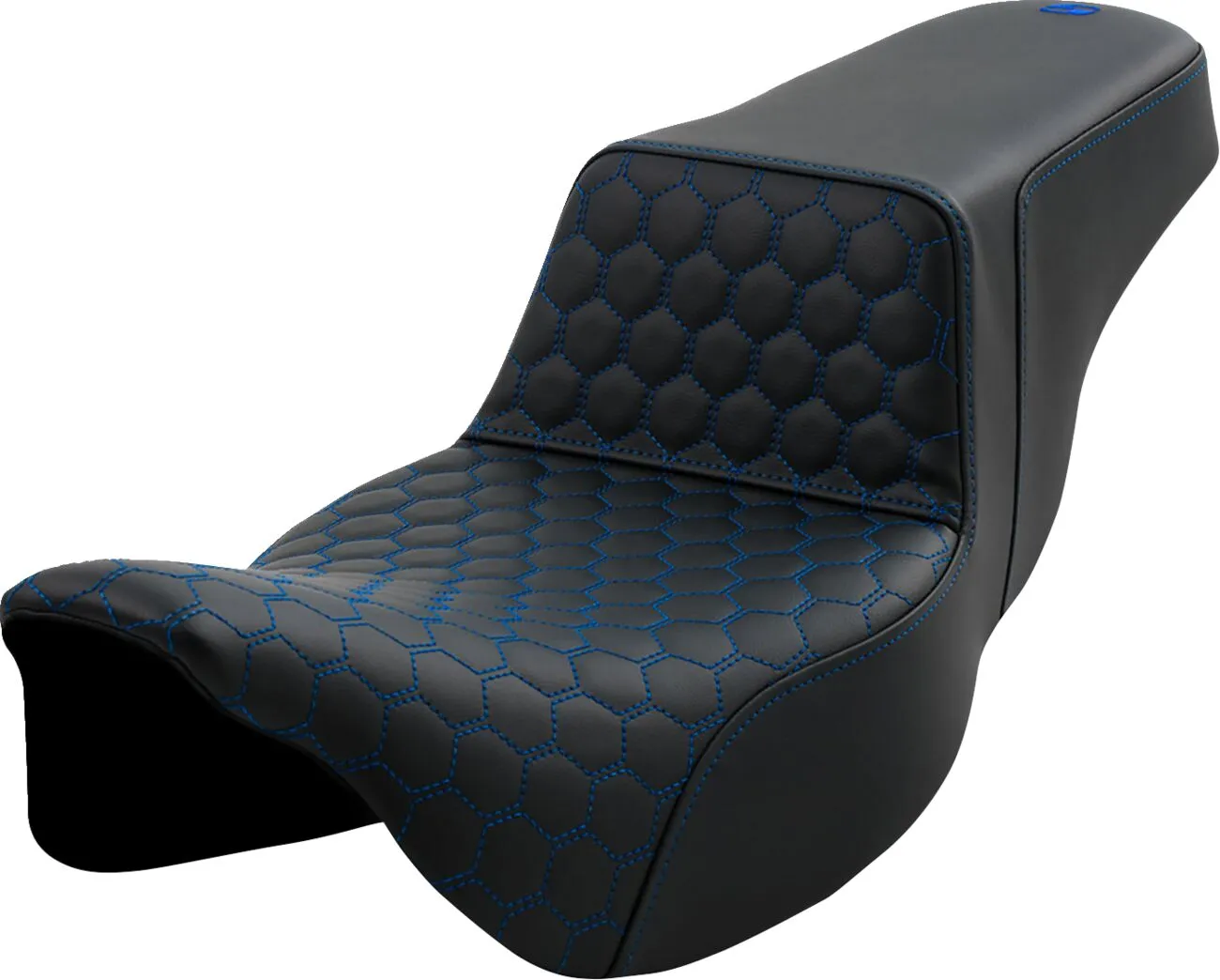 SADDLEMEN "Honeycomb Step-Up" sėdynė Mėlyna Harley Davidson FLH / FLHR / FLHTC / FLHTK / FLTR / FLTRU / FLTRXS 1584-1923cc 08-23