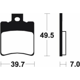 TECNIUM Scooter Organic Brake pads Peugeot / Lambretta / MBK / Yamaha / Vespa / Piagio / Gilera 50/200 91-24