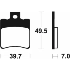 TECNIUM Scooter Organic Brake pads Peugeot / Lambretta / MBK / Yamaha / Vespa / Piagio / Gilera 50/200 91-24