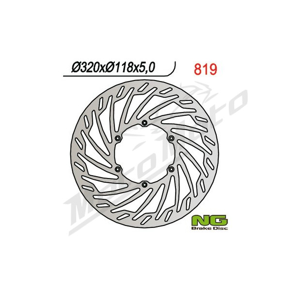 NG Front Fixed Brake Disc 320x118x5mm Suzuki / Yamaha 125-450cc 96-09