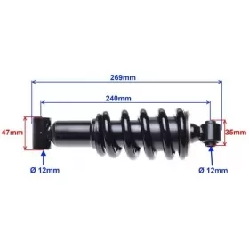 Rear shock absorber Universal 269mm Ø12 