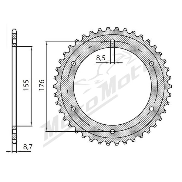 SUNSTAR SPROCKETS Rear Sprocket 530 Triumph Daytona / SpeedTriple / Sprint / Tiger 955-1050 97-18